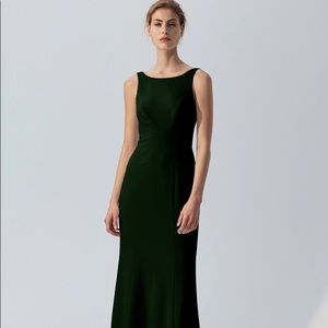 Amsale Joelle Bridesmaid Dress in Hunter